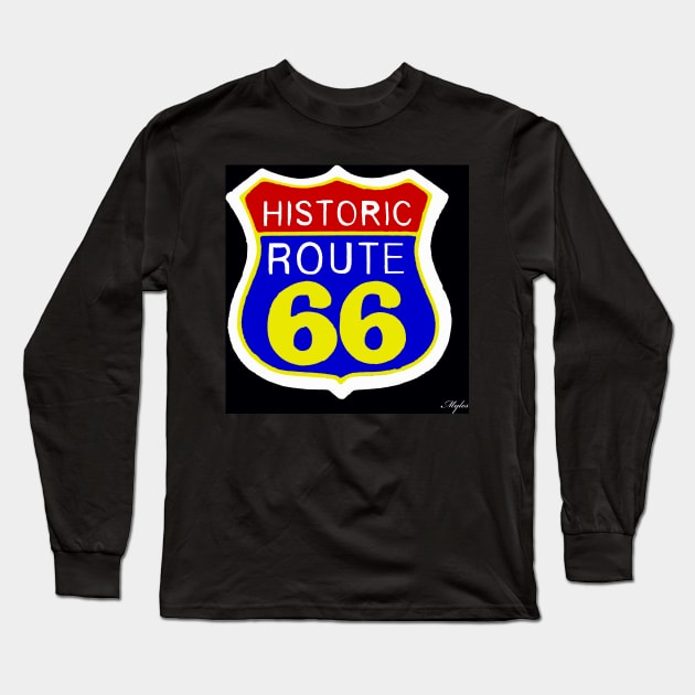 ROUTE 66 Long Sleeve T-Shirt by Overthetopsm